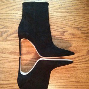 Brain Atwood Perfect Black Suede Ankle Bootie Size 35EU Minimalist Capsule 90s